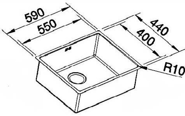  Blanco Steelart Claron 550-U