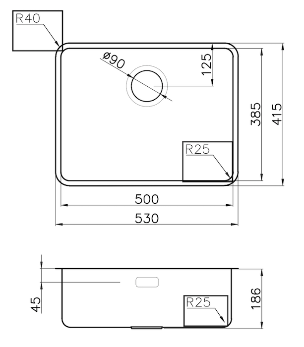 Omoikiri OMI 53-U/I ULTRA-GB