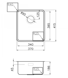 Omoikiri OMI 37-U/I ULTRA-LG