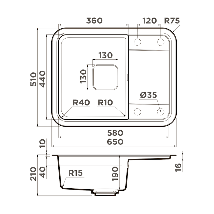 Omoikiri Tasogare 65 DC 